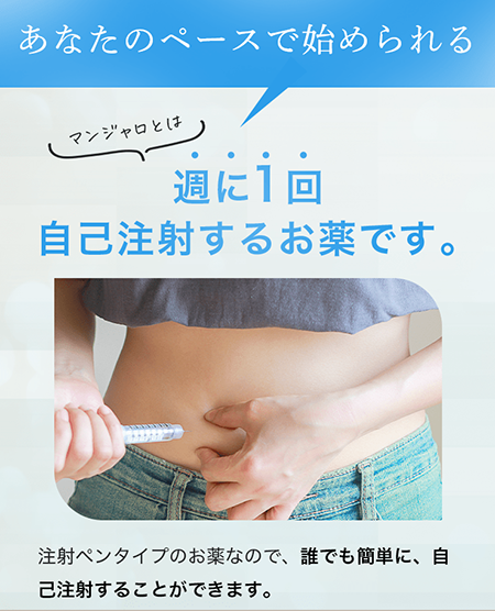 週に1回自己注射するお薬です